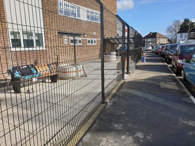 Security mesh fencing panels