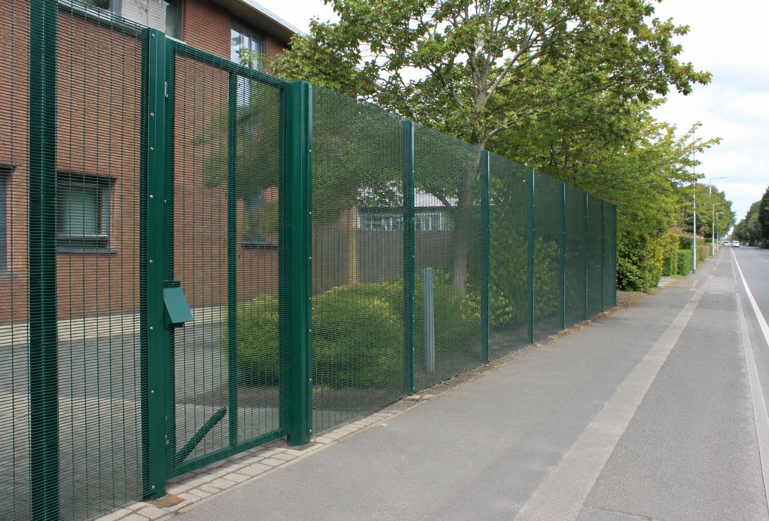 Completed boundary access project with fencing and gates