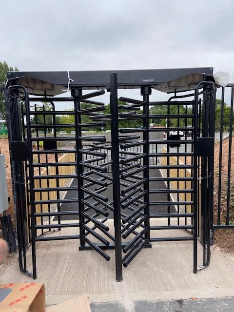 Turnstile installation on site