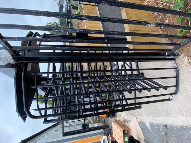 Security turnstile installation